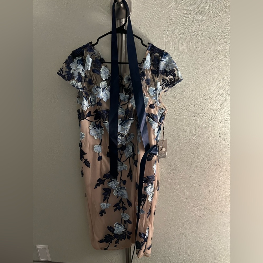 Adriana Papell - Embroidered Sheath Dress - NEW WITH TAGS!